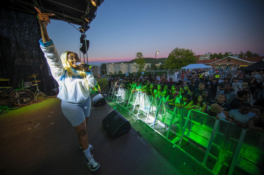 CHERIE MWANGI: Rap-artisten var populær i det som ble hennes andre opptreden under Blåkkfestivalen.