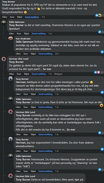 <span class=" italic" data-lab-italic_desktop="italic"><span class=" font-weight-bold" data-lab-font_weight_desktop="font-weight-bold">KRANGLEFANTER:</span> Slik ser et utdrag fra en diskusjon mellom blant annet Tony Burner, Ståle Sørensen og Herman Ekle Lund under en artikkel på DRM24.no forrige uke. </span> <span class=" italic" data-lab-italic_desktop="italic"><span class=" font-weight-bold" data-lab-font_weight_desktop="font-weight-bold">KRANGLEFANTER:</span> Slik ser et utdrag fra en diskusjon mellom blant annet Tony Burner, Ståle Sørensen og Herman Ekle Lund under en artikkel på DRM24.no forrige uke. </span>