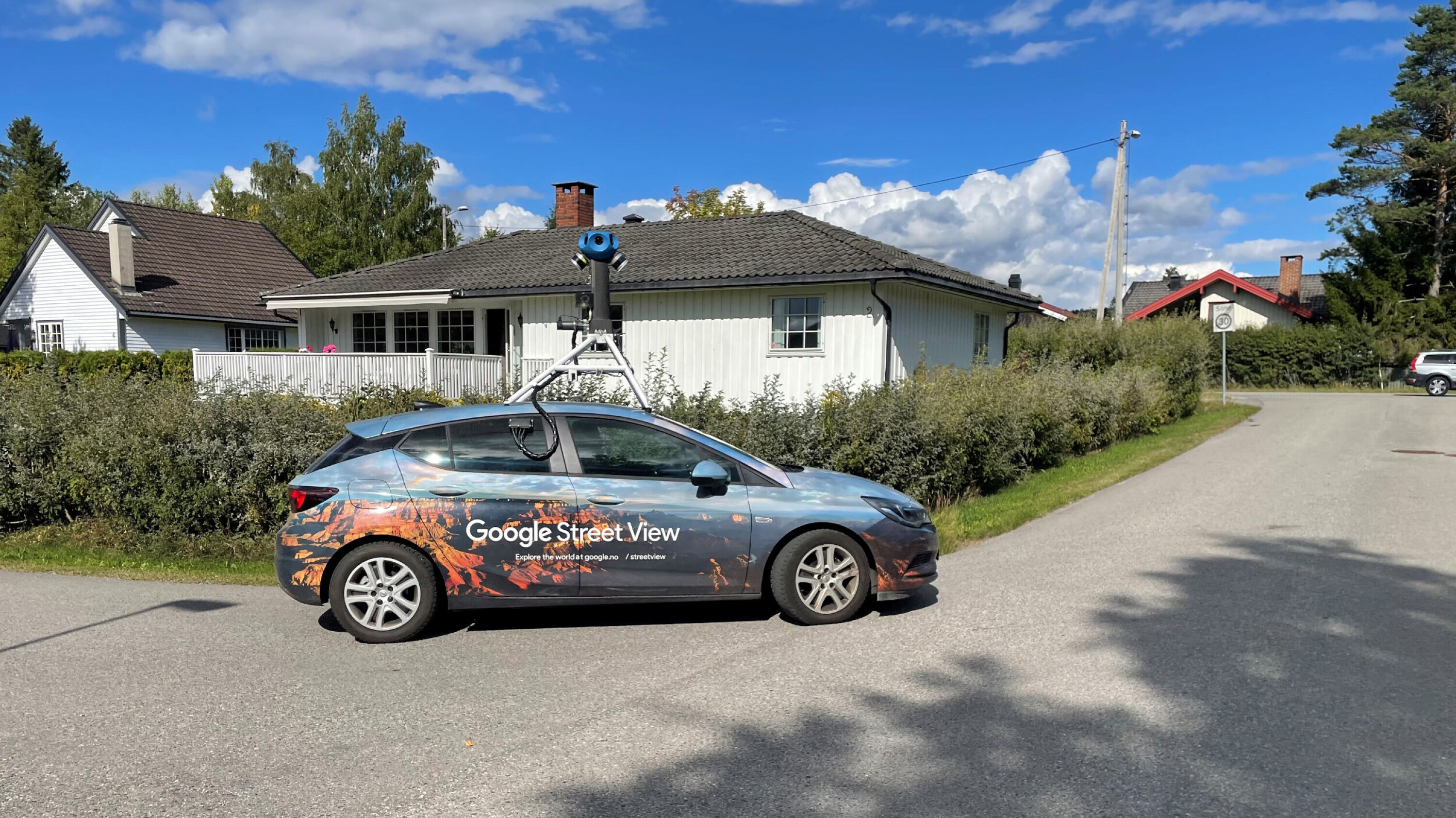 Google-bilen på tokt i drammensområdet