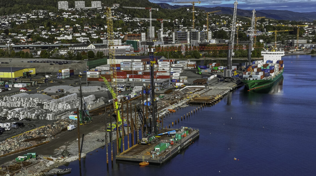 Ny kai styrker gods-knutepunktet Drammen: Her møtes båt, bil og bane