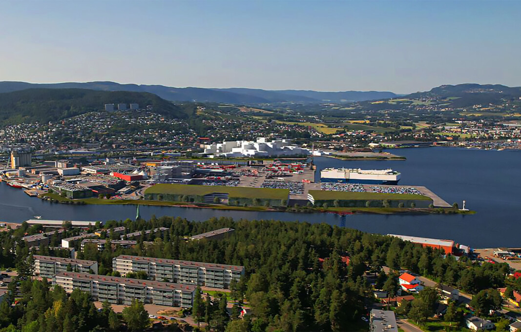 <span class=" italic" data-lab-italic_desktop="italic"><span class=" font-weight-bold" data-lab-font_weight_desktop="font-weight-bold">SLIK SKAL DET BLI: </span>Illustrasjon av havna på Holmen ferdig utbygget.</span> <span class=" italic" data-lab-italic_desktop="italic"><span class=" font-weight-bold" data-lab-font_weight_desktop="font-weight-bold">SLIK SKAL DET BLI: </span>Illustrasjon av havna på Holmen ferdig utbygget.</span>