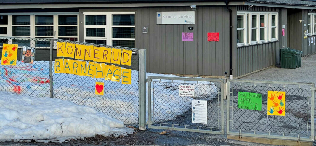 NEDLAGT TIL STORE PROTESTER: Konnerud barnehage. NEDLAGT TIL STORE PROTESTER: Konnerud barnehage.