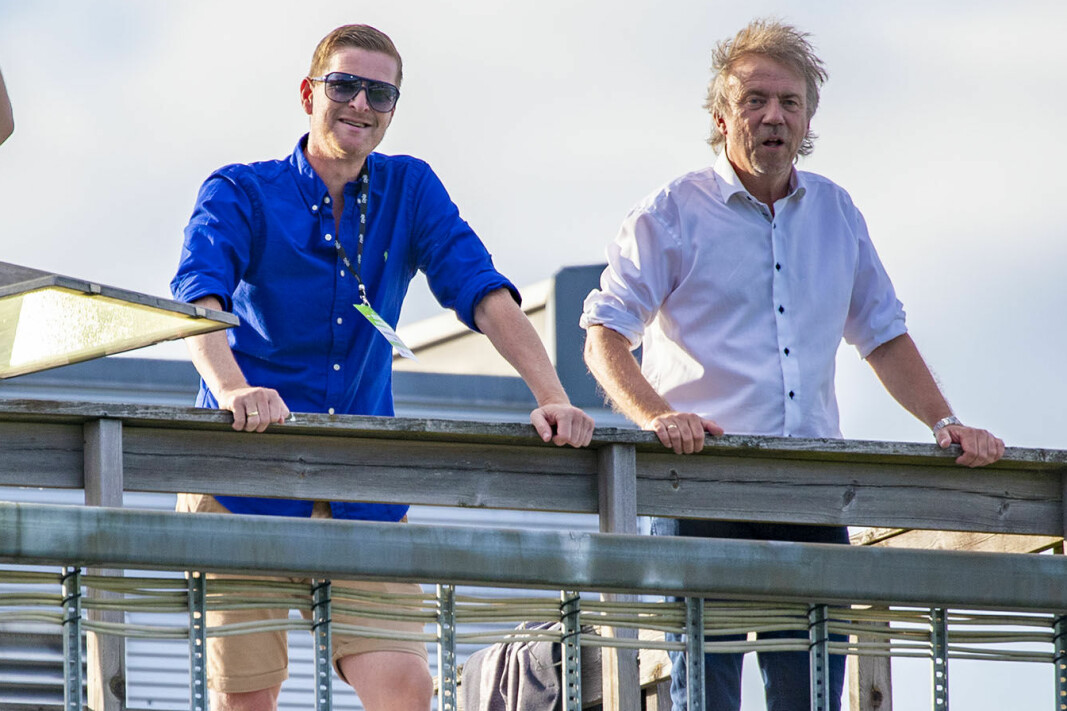 I TRØBBEL: Daglig leder Magne Nilsen og til høyre markedssjef Rune Marthinsen, her på taket av Marienlyst i fjor.