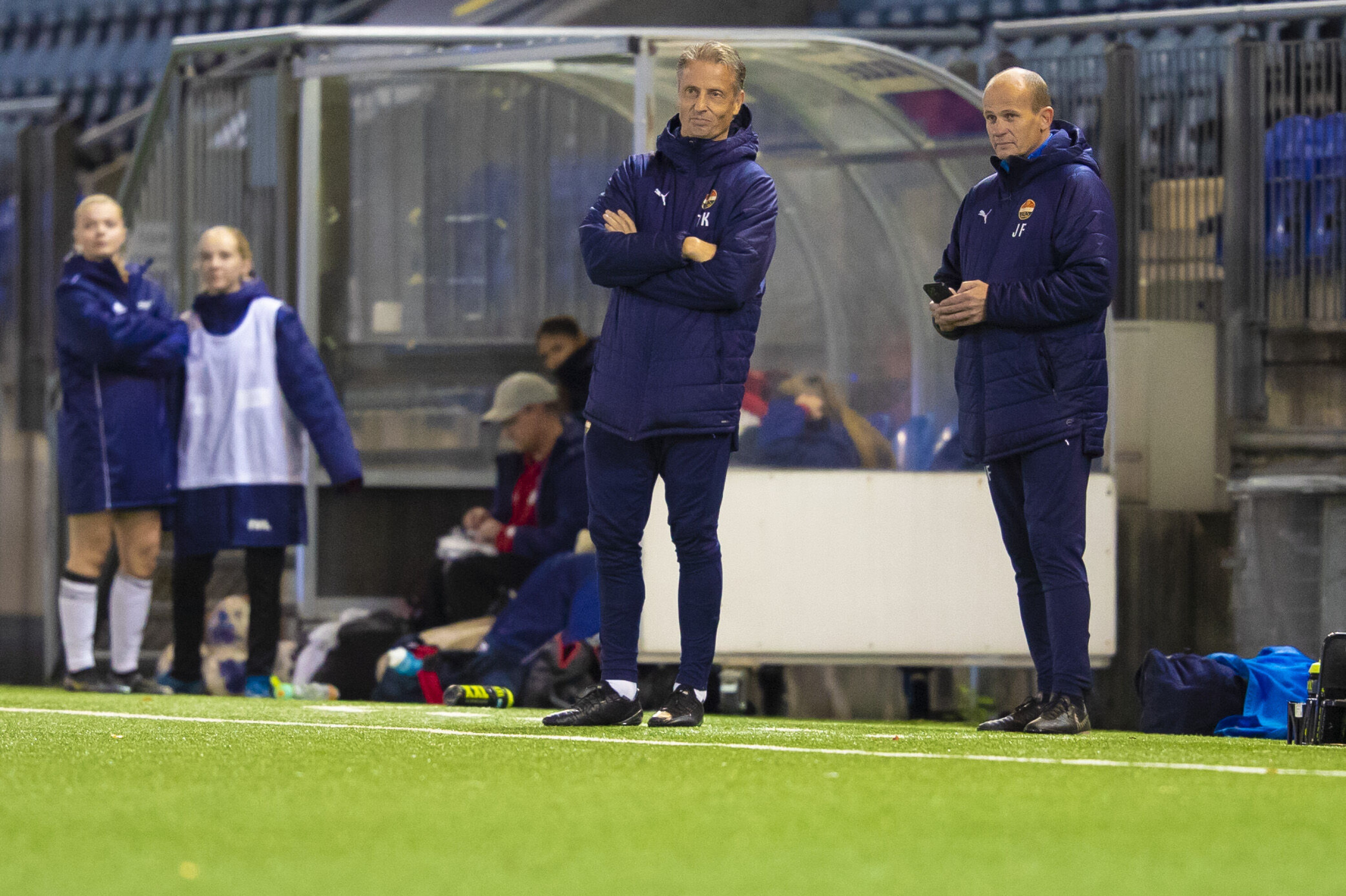 FORNØYD TRENERDUO: og Torkel Knudsen og Jarle Finnestrand.