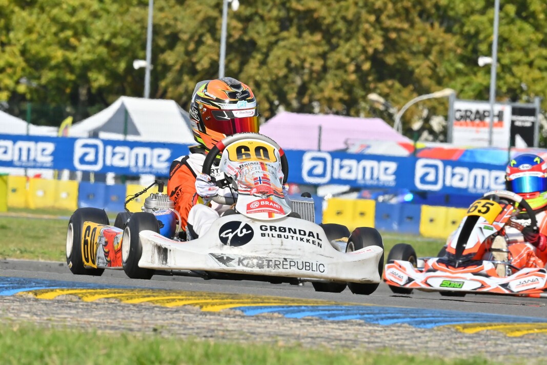 HEVDET SEG INTERNASJONALT: Sebastian Grøndal fra Drammen gjør det skarpt i gokart. HEVDET SEG INTERNASJONALT: Sebastian Grøndal fra Drammen gjør det skarpt i gokart.