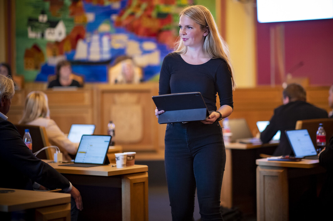 NY TILLIT: Kristin Løvaas Gjerde (27) er sikret ny plass i «manesjen» på den politiske arenaen i Drammen. NY TILLIT: Kristin Løvaas Gjerde (27) er sikret ny plass i «manesjen» på den politiske arenaen i Drammen.