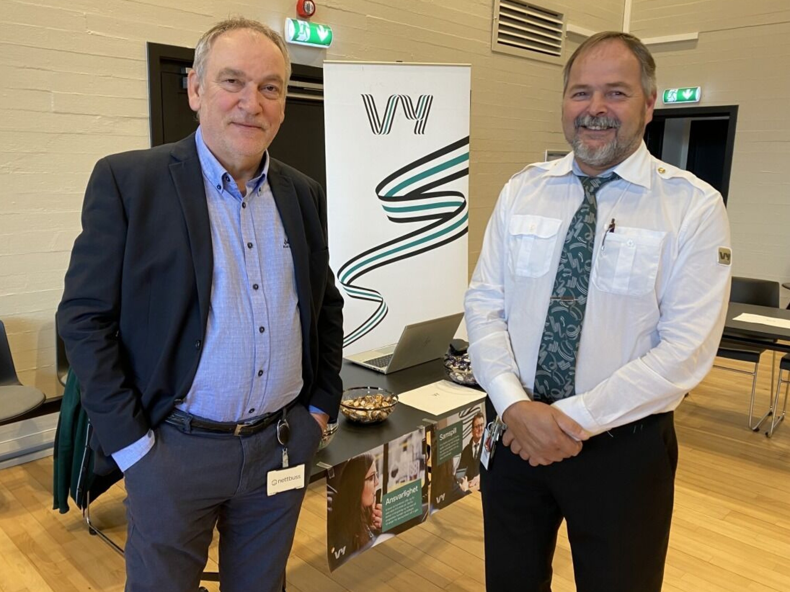 Jørn Ivar Pettersen og Steinar Pedersen fra Vy Drammen