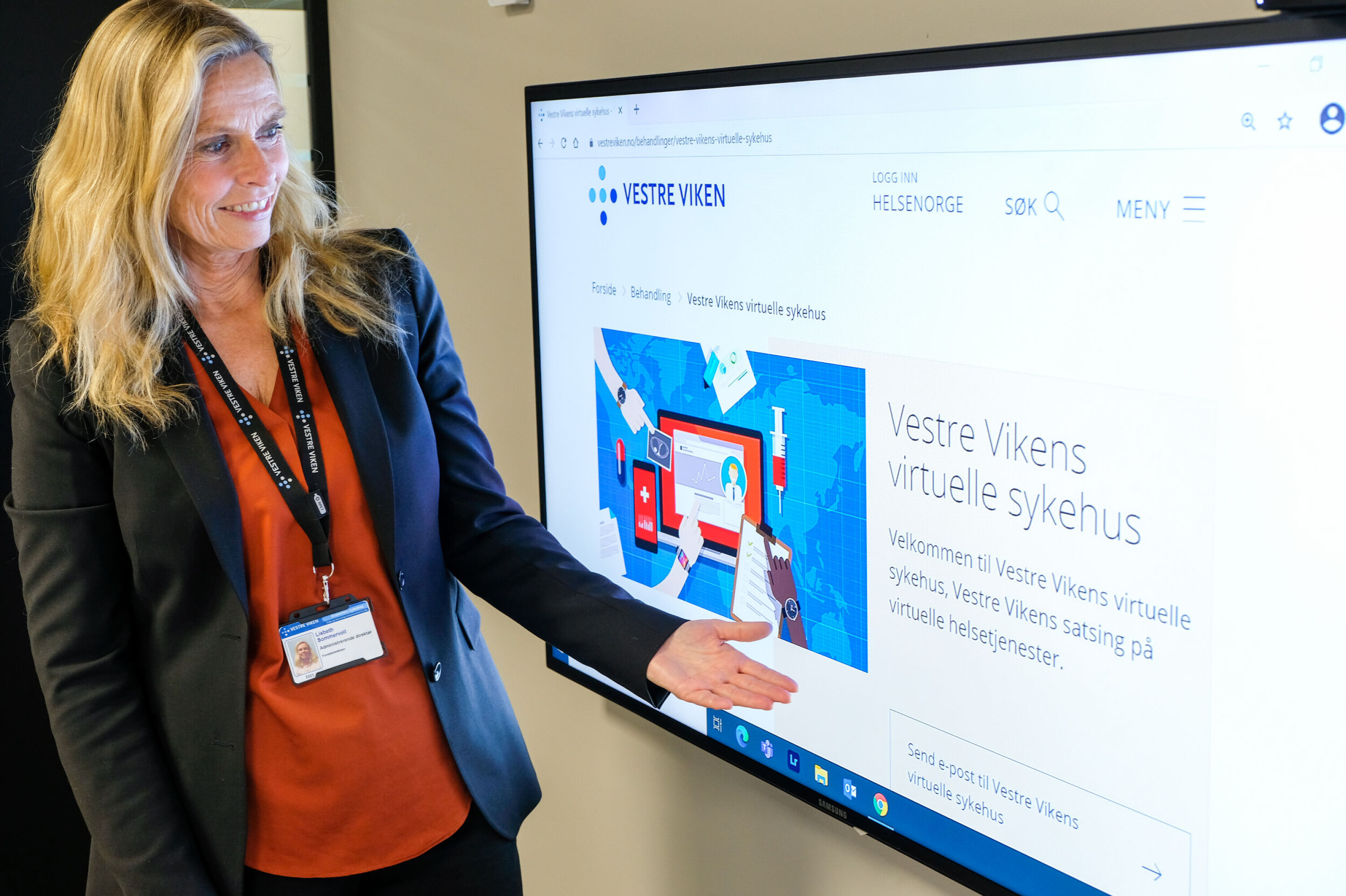 NYTT TILBUD: Lanseres tirsdag, her med Lisbeth Sommervoll, administrerende direktør i Vestre Viken.