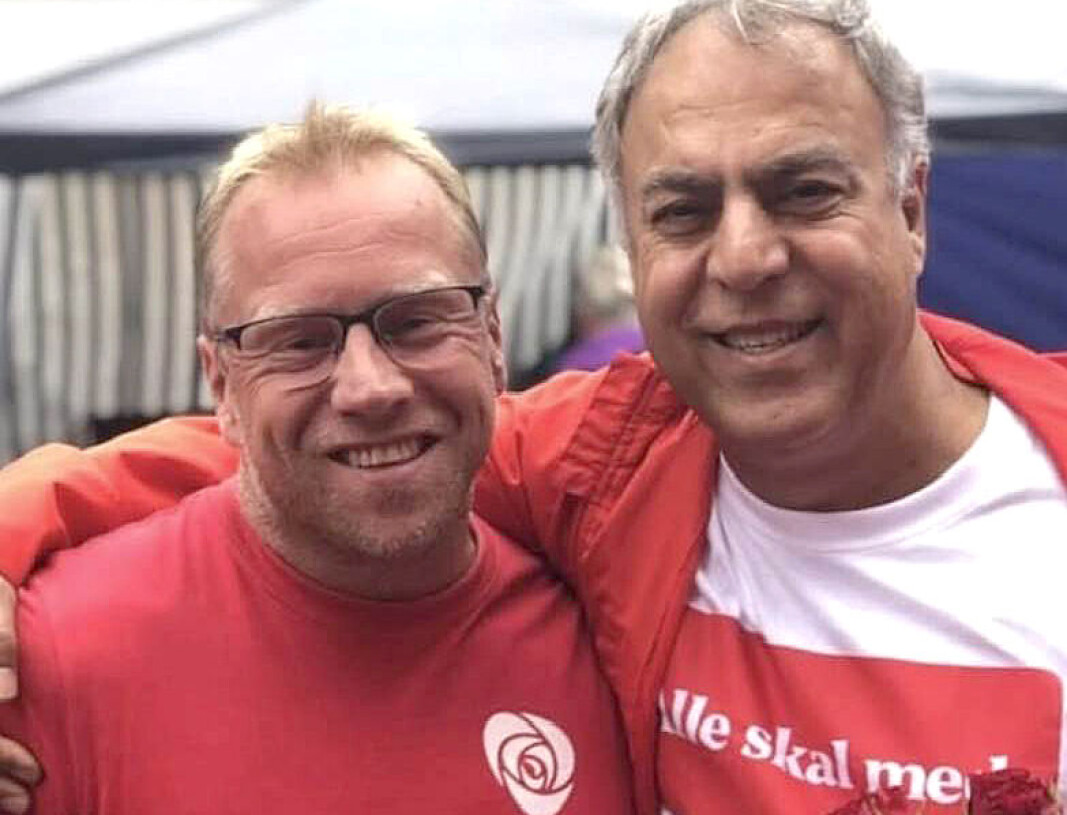 Ordførerkandidat Lasse Haugen og Bijan Gharahkhani. Ordførerkandidat Lasse Haugen og Bijan Gharahkhani.
