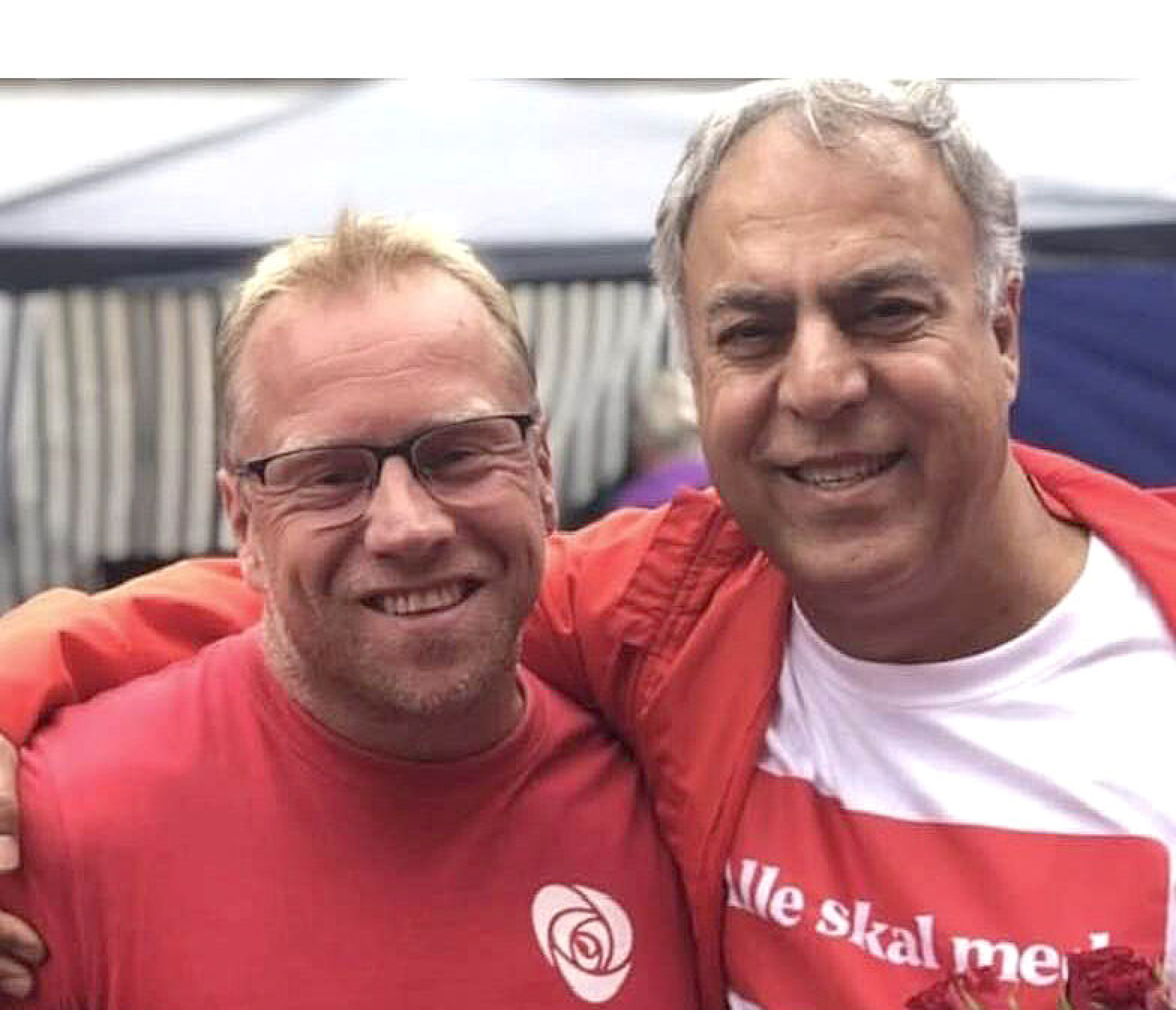 Ordførerkandidat Lasse Haugen og Bijan Gharahkhani.
