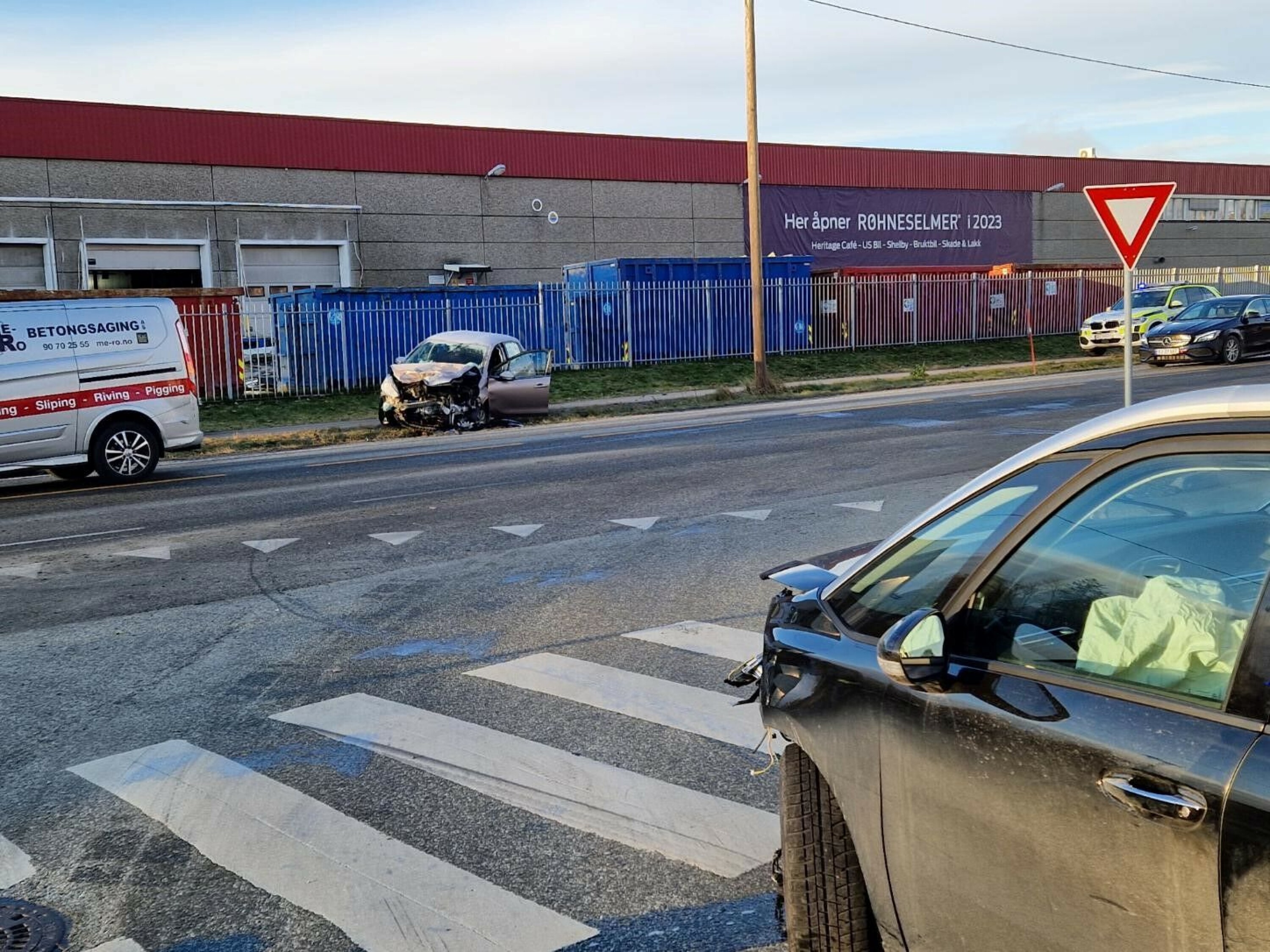 Frontkollisjon på Lierstranda