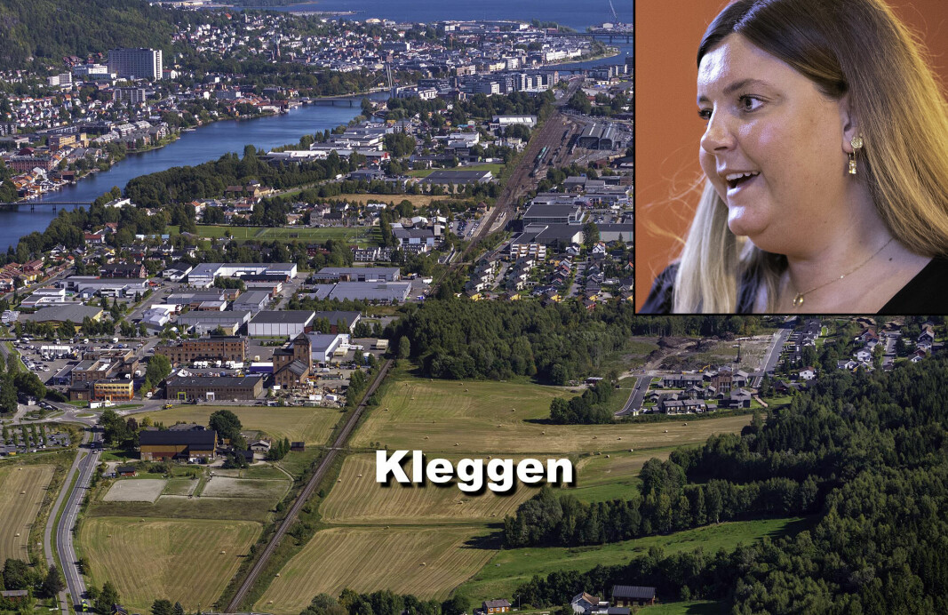 I FARESONEN: Området Kleggen og Pukerud i forgrunnen på bildet over, er dyrket mark hvor Ap nå ønsker boligbygging.