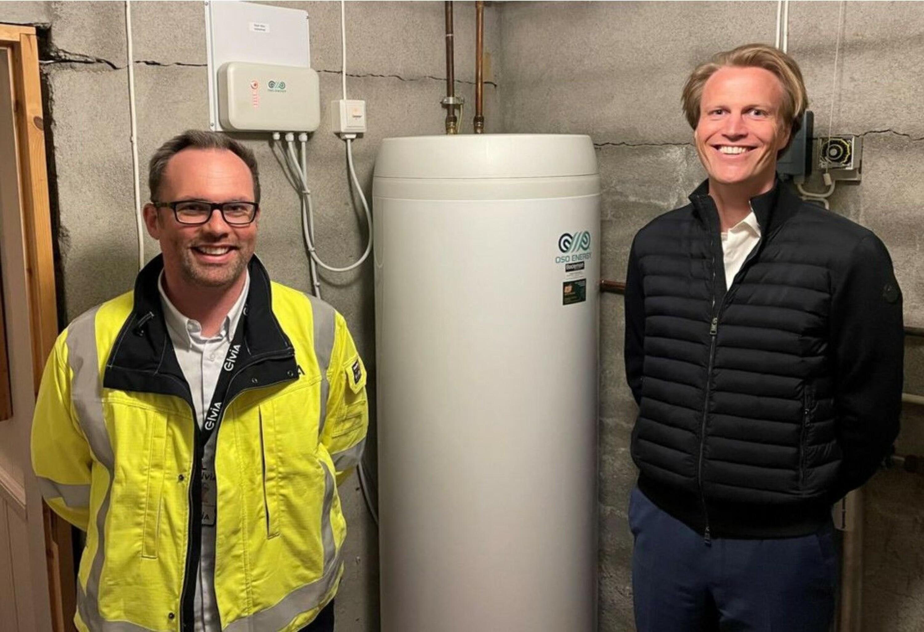 F.v. prosjektleder Alf Inge Kraglund Tunheim fra Elvia og produktsjef Sigurd Braathen fra OSO.
