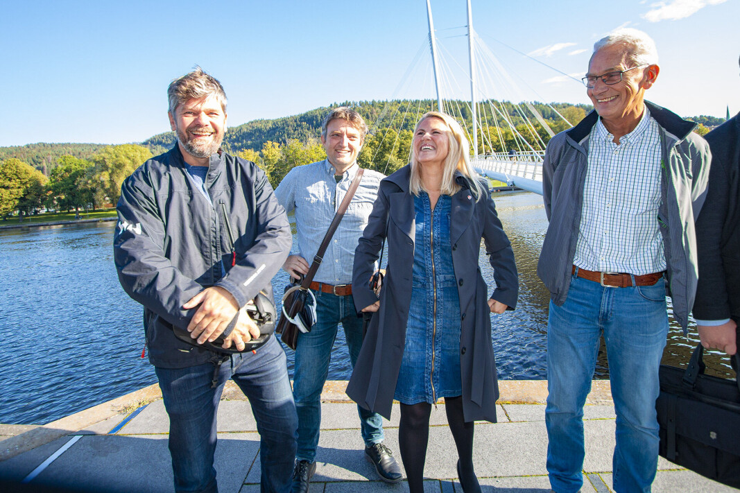LA STORE PLANER: Her fra presentasjon av samarbeidsplattformen mellom de rødgrønne etter valget i 2019. LA STORE PLANER: Her fra presentasjon av samarbeidsplattformen mellom de rødgrønne etter valget i 2019.