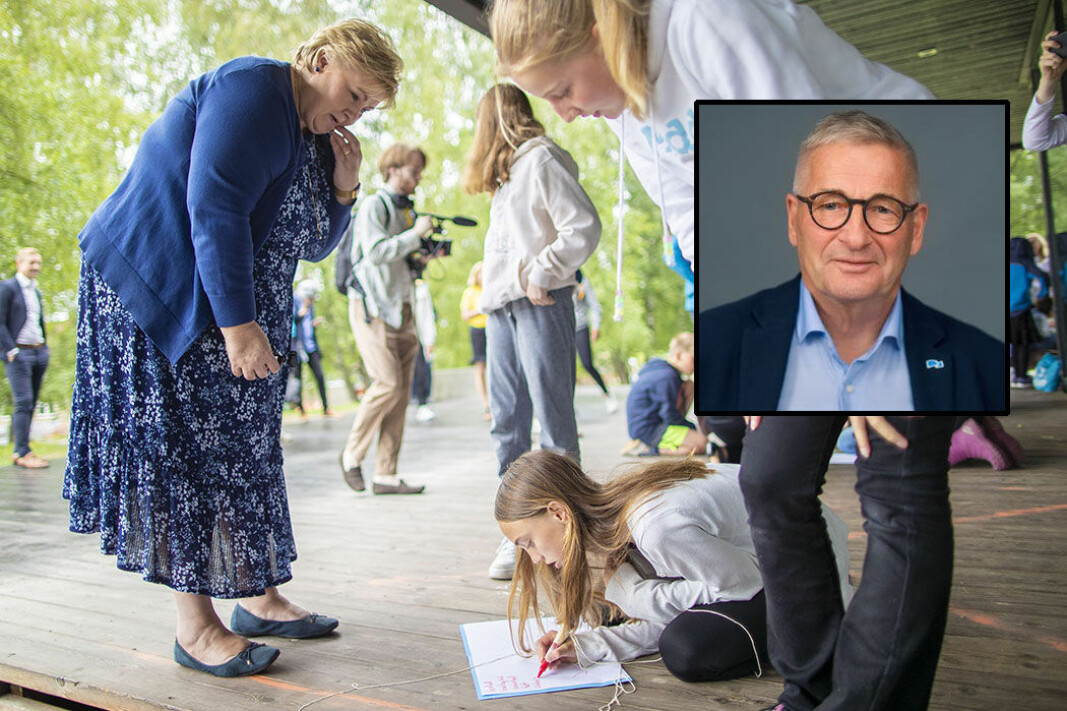 SOMMERSKOLE: Her fra Marienlyst skole i fjor sommer, da statsminister Erna Solberg (H) besøkte opplegget.