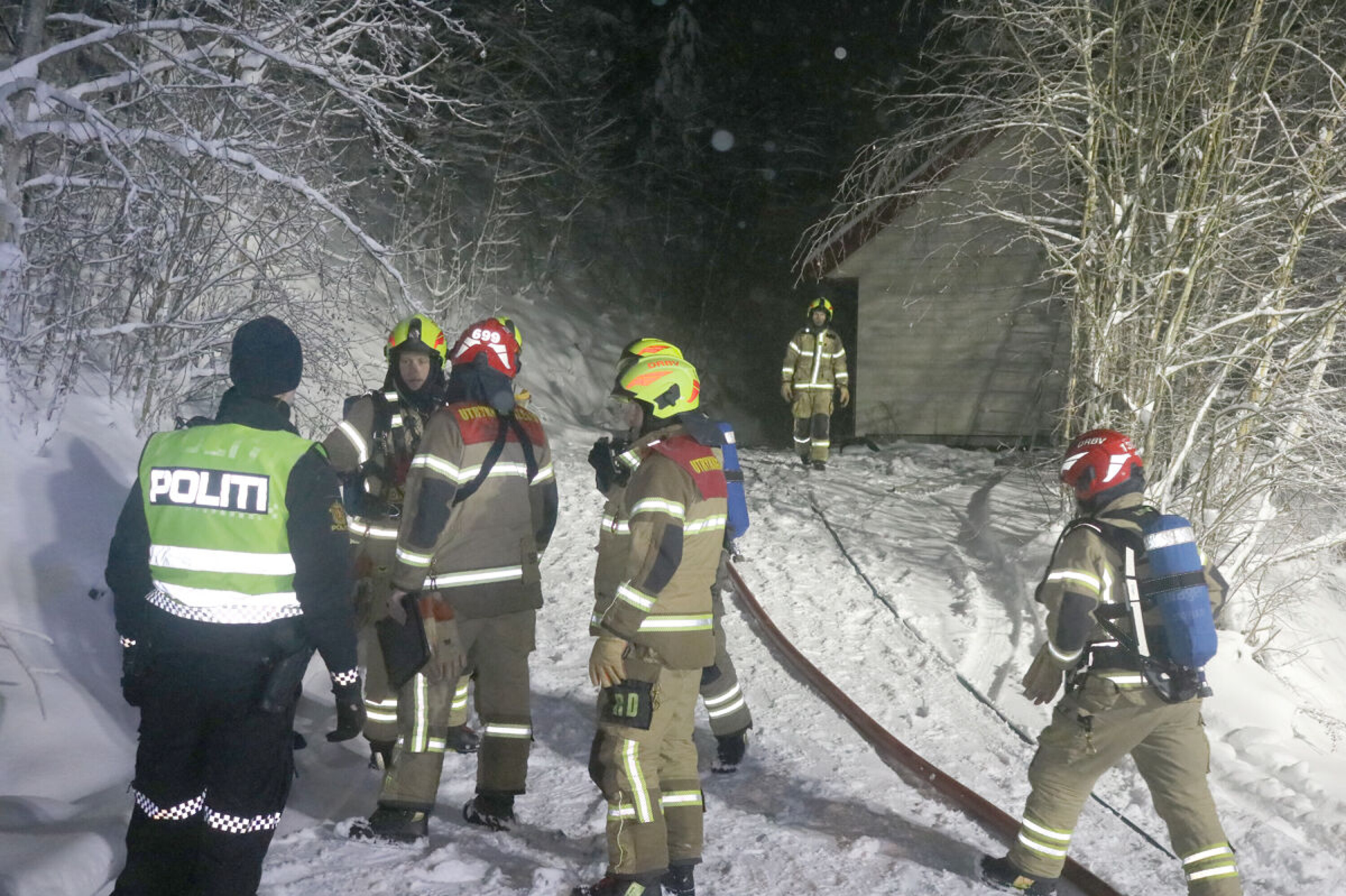 Brann i enebolig i Vestfossen
