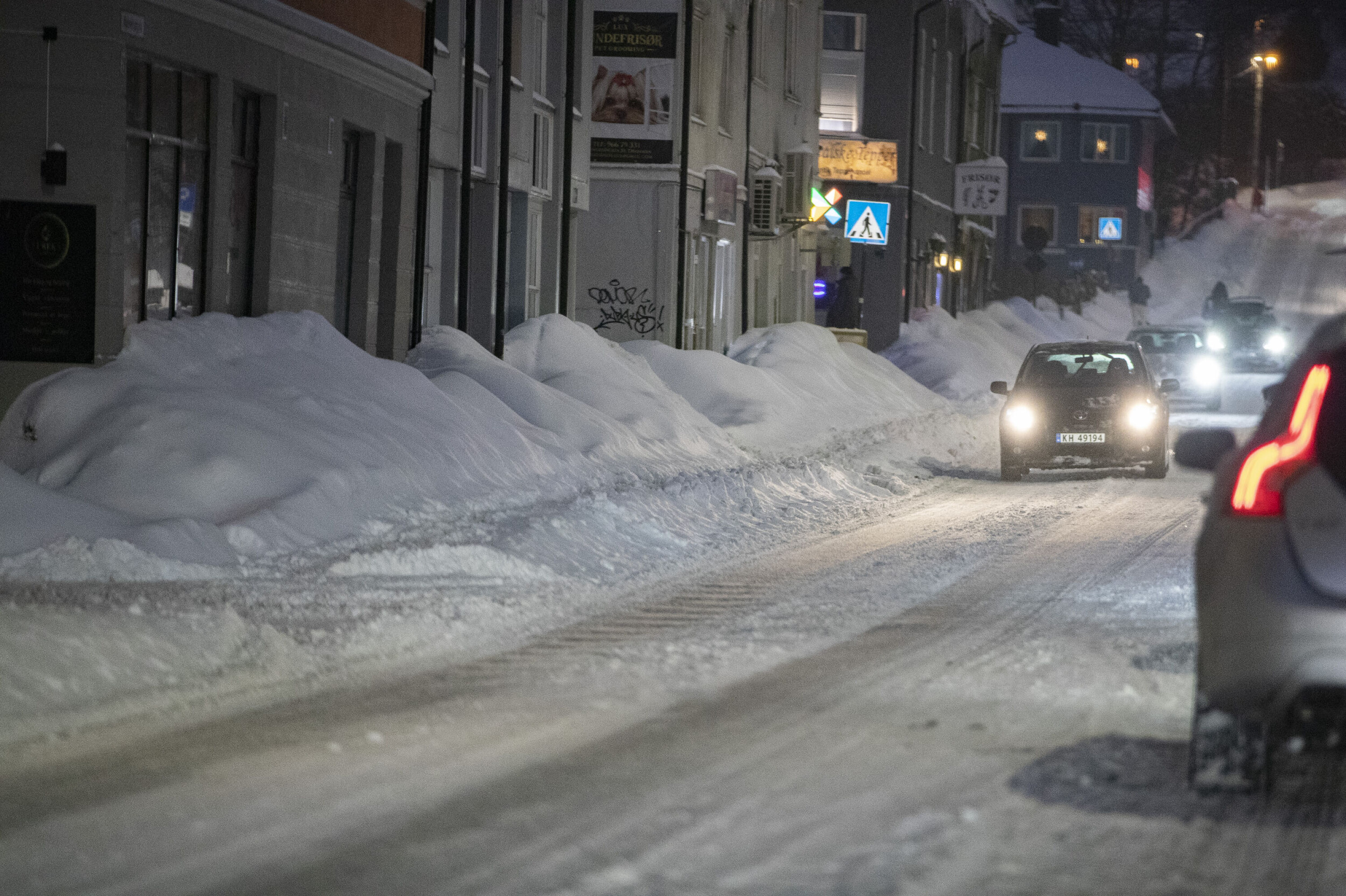 KONNERUDGATA: Ikke innbydende for myke trafikanter.
