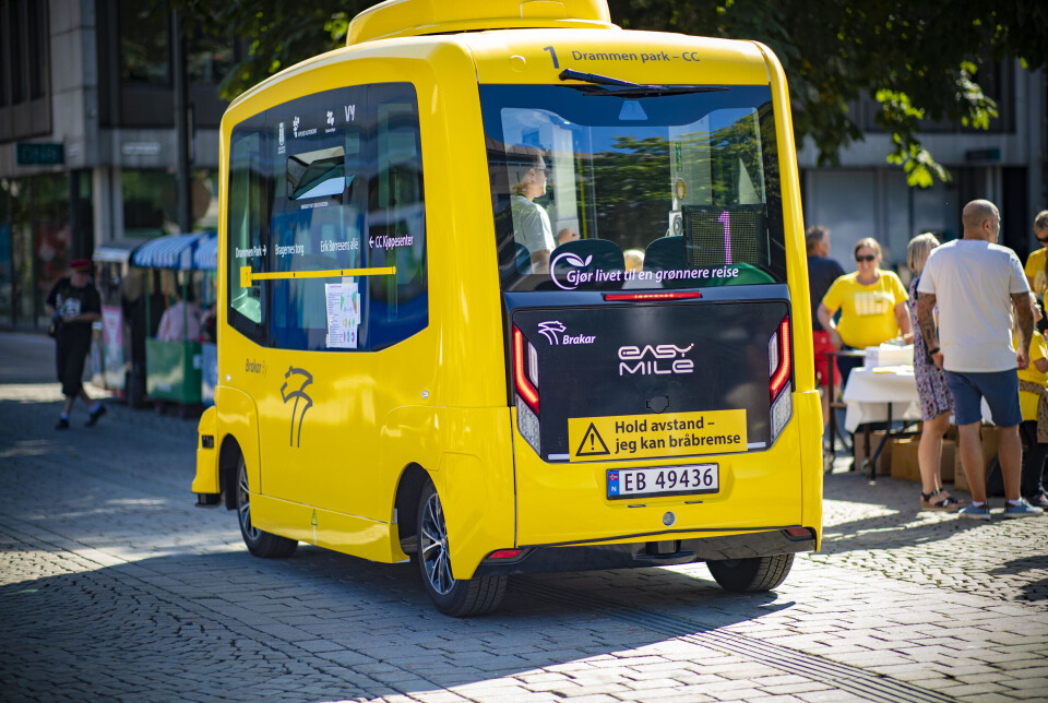 KJENT SYN: Linje 1 har trafikkert strekningen Drammen park – CC i nesten to år.