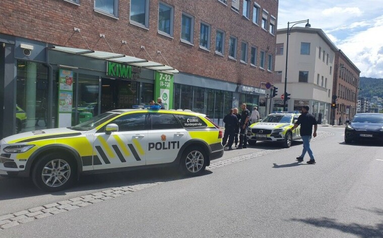 Politiaksjon i sentrum