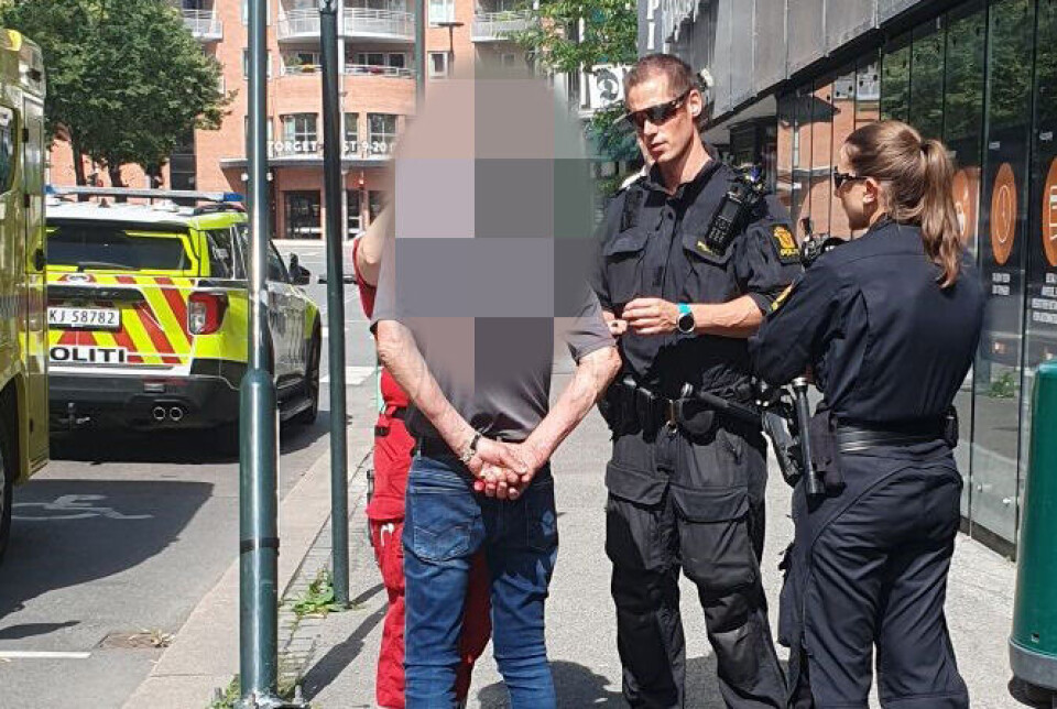 Politiaksjon i sentrum