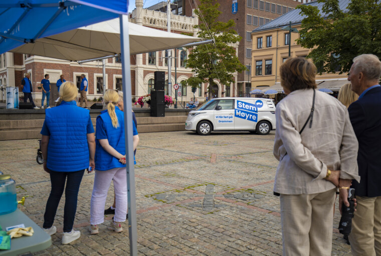 Farget torget blått