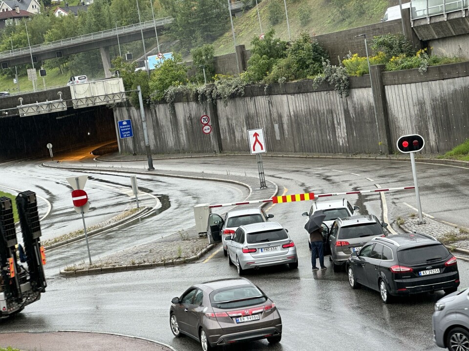 Strømsåstunnelen stengt grunnet oversvømmelse