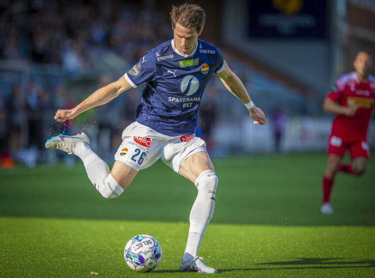 OFFENSIV BACK: Lars Vilsvik er en viktig brikke i det offensive spillet til Godset med mange innlegg ned mot dødlinja.