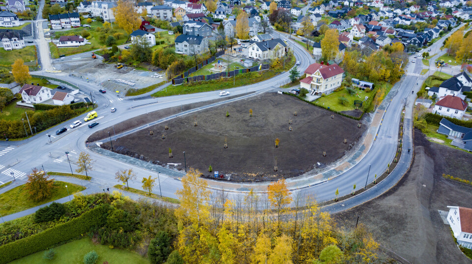 Anleggsplassen forvandlet til park