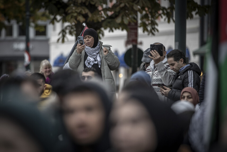 Stor anti-Israel demonstrasjon i Drammen