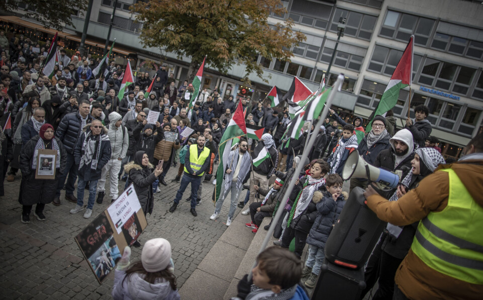 Stor anti-Israel demonstrasjon i Drammen