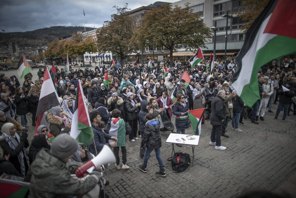 Stor anti-Israel demonstrasjon i Drammen