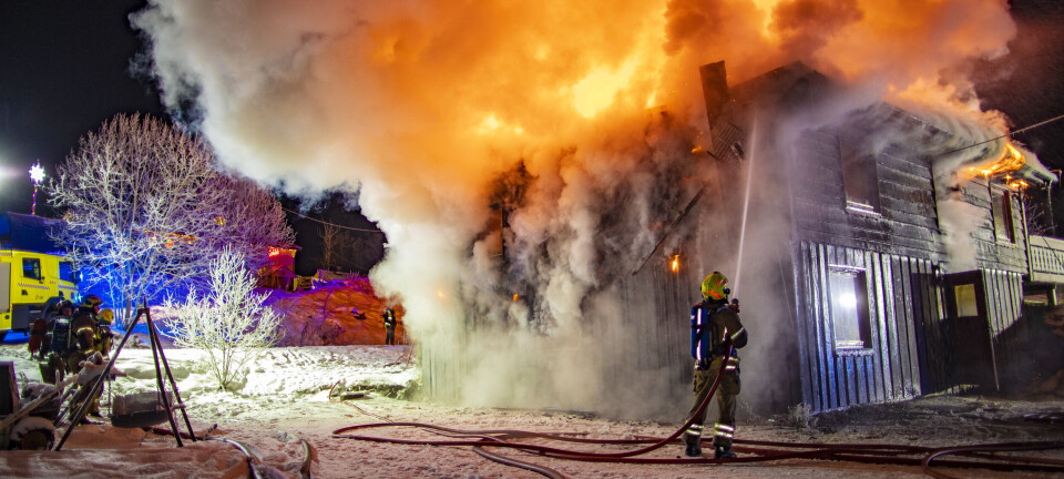 Husbrann i Mjøndalen: Enebolig overtent