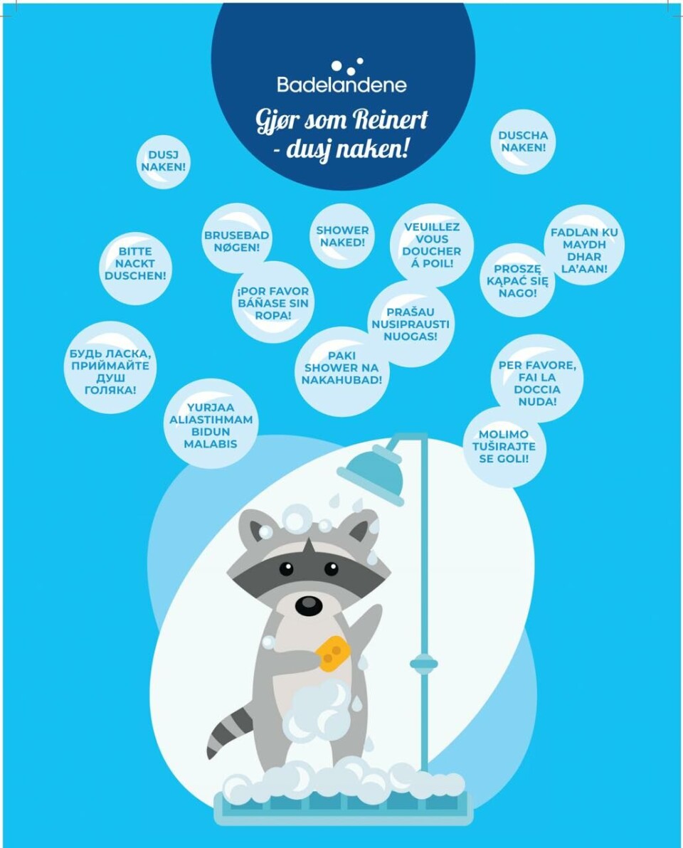 Slik ser kampanje-plakaten som Drammensbadet nå bruker, ut