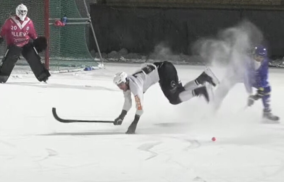 Skjermdump fra Solberg Bandys livestream