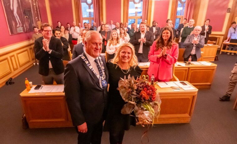 Her fra konstitueringen av det nye kommunestyret og ordførerskiftet i oktober.