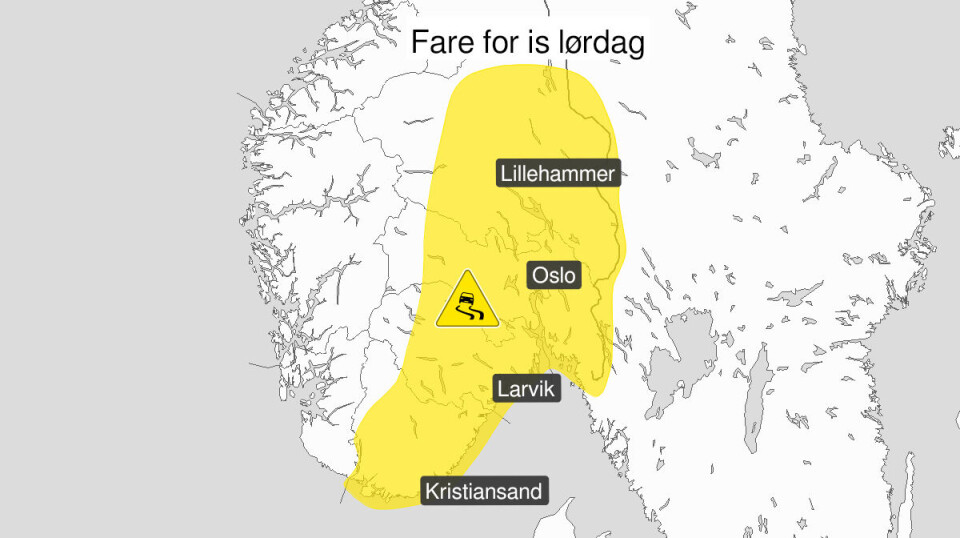 Sender ut farevarsel for glatte veier