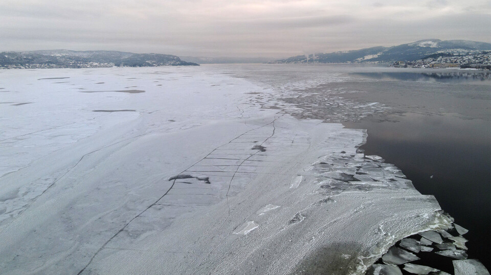 Arkivbilde fra Drammensfjorden