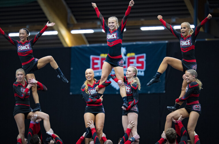 2.700 utøvere samlet til cheerleading i Drammenshallen