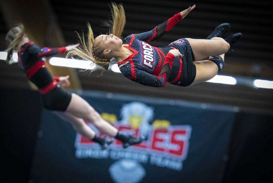 2.700 utøvere samlet til cheerleading i Drammenshallen