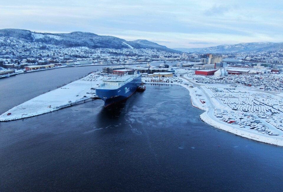 I denne bukta skal det nå bli landarealer. Bilskipene er flyttet til Kattegatkai.