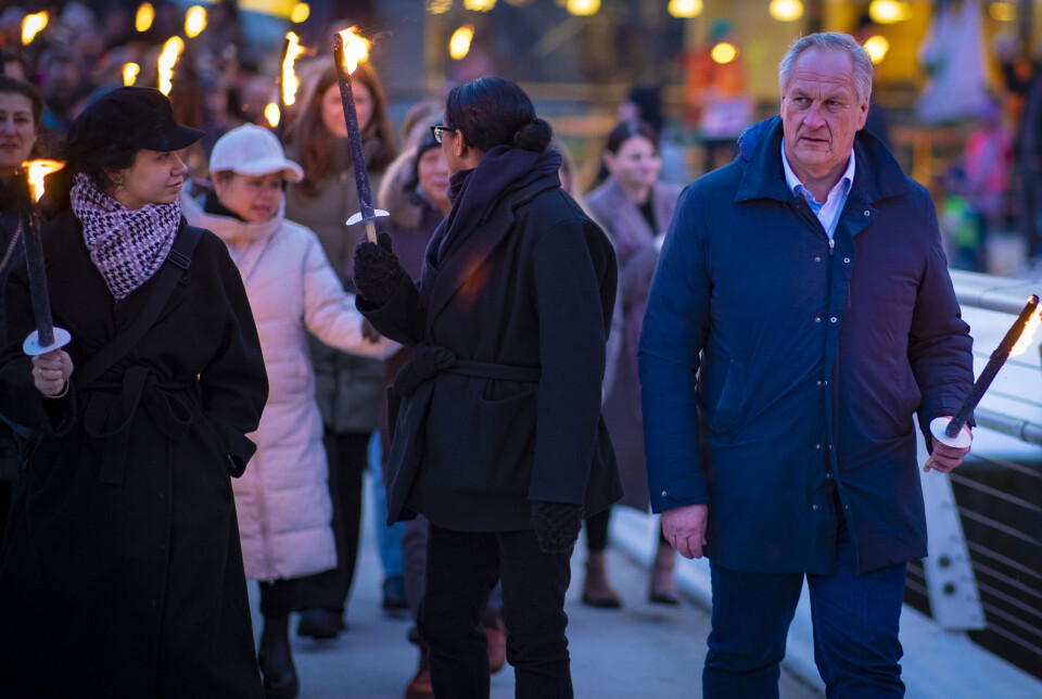 Savannah Svebakk-Bøhn (Ap) og ordfører Kjell Arne Hermansen (H).