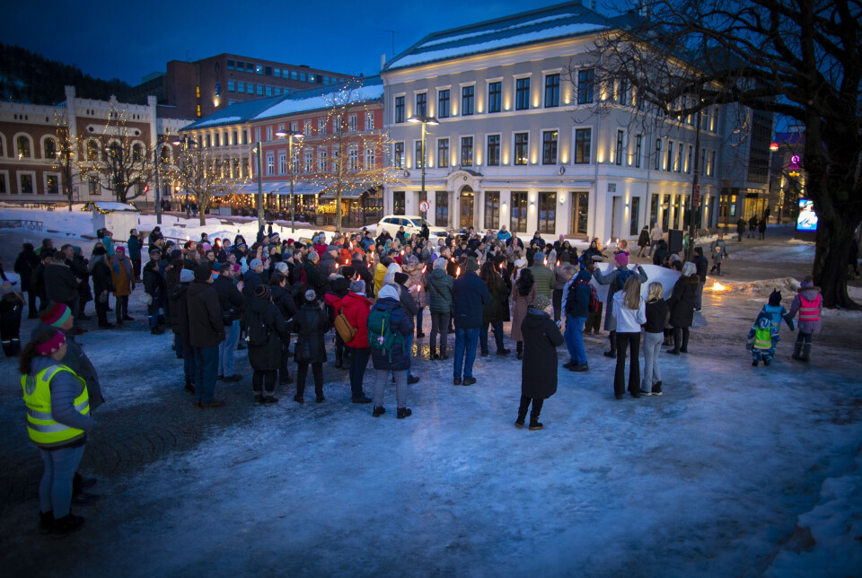 Gikk i demonstrasjonstog for flyktningesaken