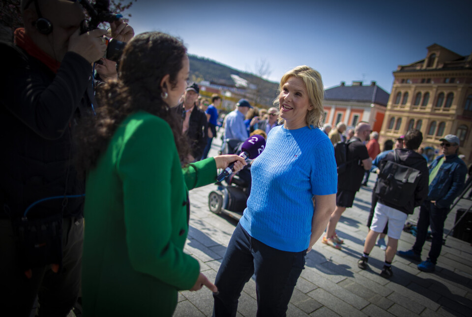 Sylvi Listhaug intervjues av TV2.
