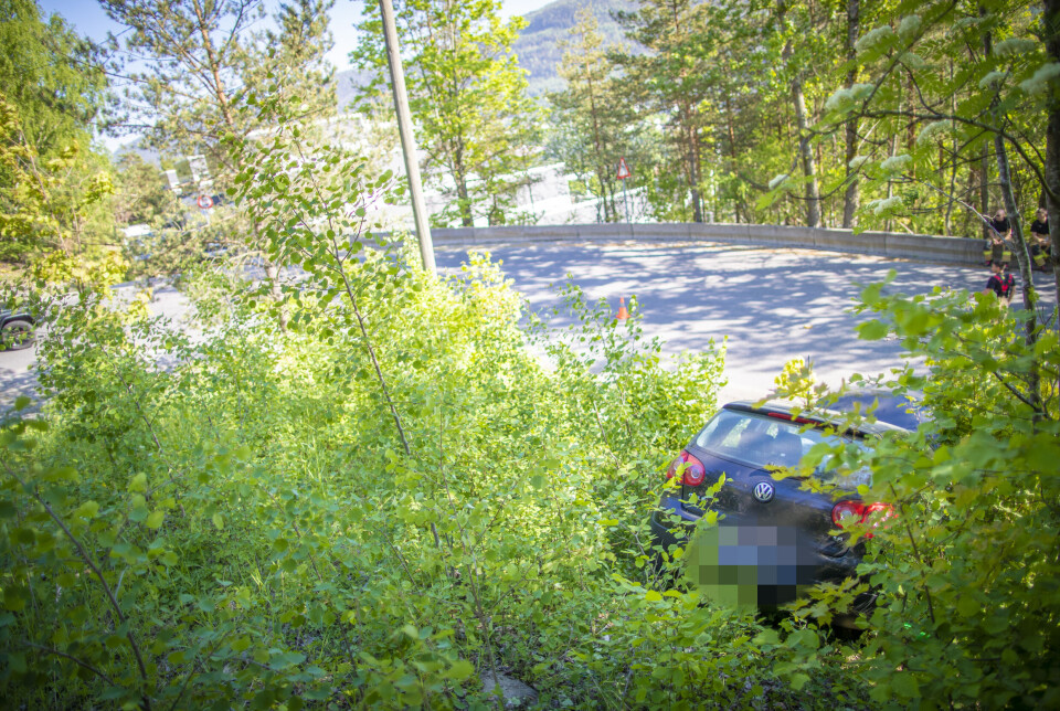 Braste ned skråning på uforklarlig vis
