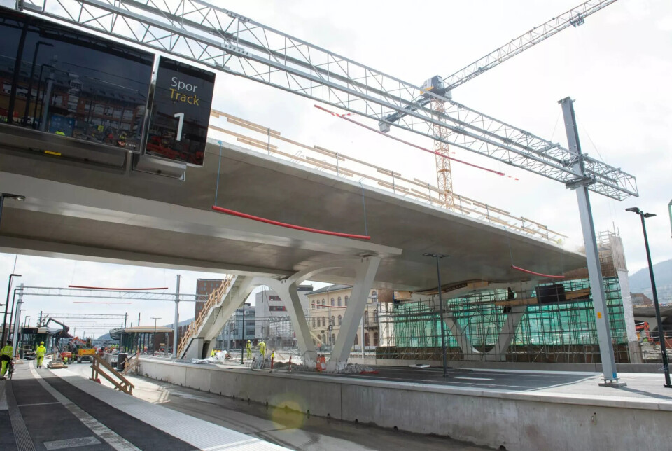 De nye sporene ytterst mot elva skal snart åpnes for trafikk.