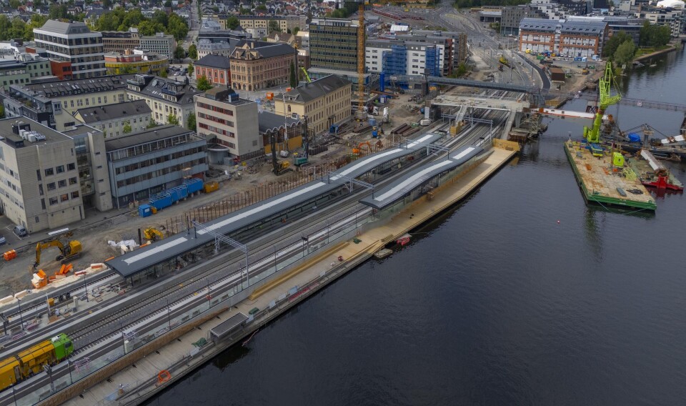 ANLEGGSOMRÅDE: Drammen stasjon. Bildet er tatt tidligere i sommer.