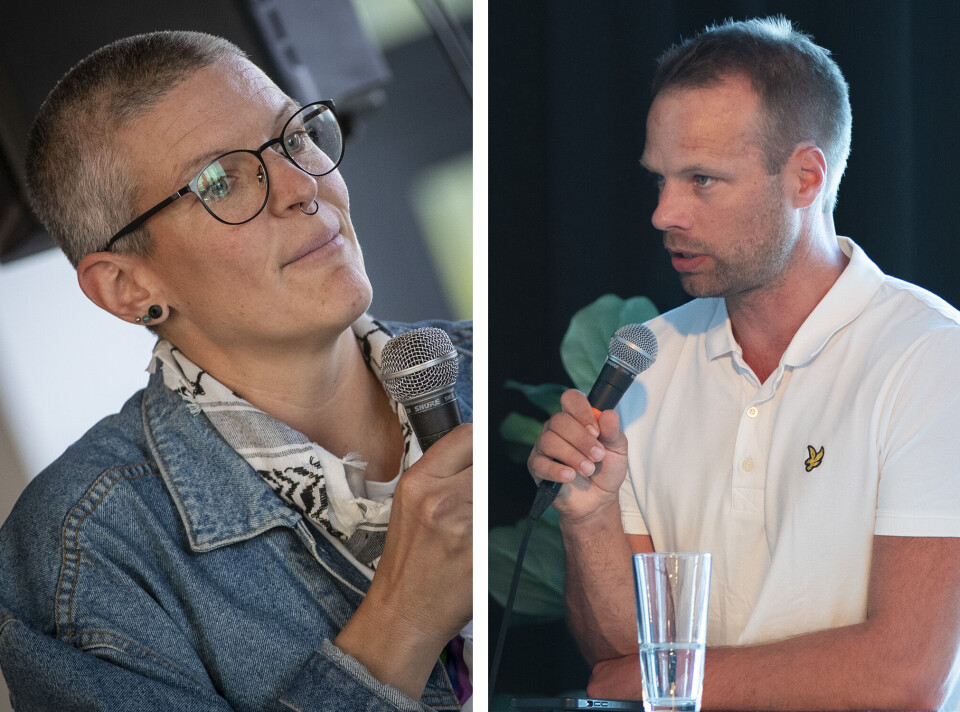 Styreleder i FRI Oslo og Viken, Marianne Gulli, havnet i debatt med Fremskrittspartiets Jon Helgheim under Drammen Pride.