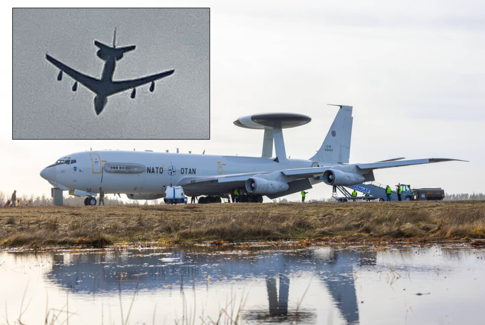 Etter over seks timer på vingene kom denne doningen nordvestfra, passerte Drammensdalen mellom Solbergelva og Mjøndalen, og videre over Konnerud.