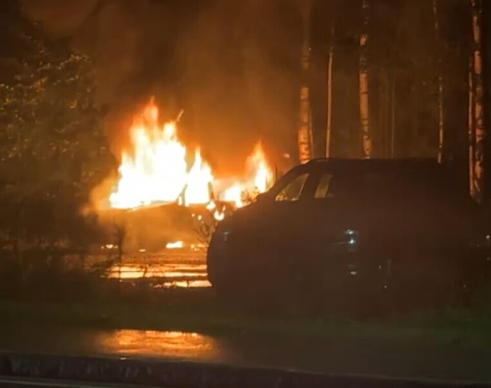 Bilbrann i Hokksund - naboer frykter ny påsettelse
