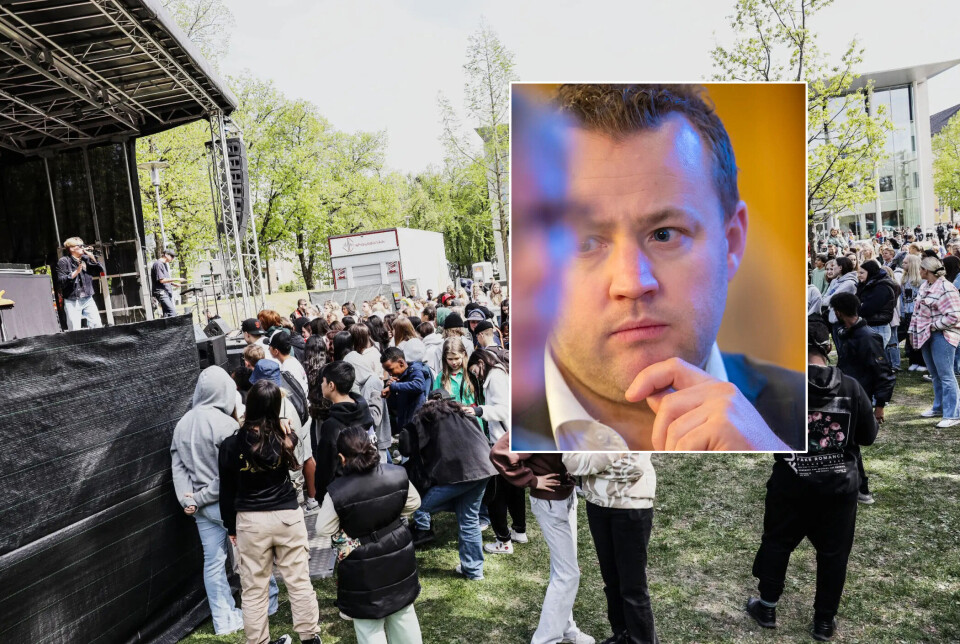 BYPARKEN: Her fra gratiskonsert for ungdom i Byparken i 2022. Tilsvarende blir det også i år. Det opprører Lavrans Kierulf i Fremskrittspartiet (innfelt).